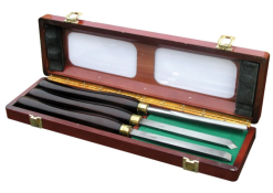 Outifrance - Coffret En Bois De 3 Outils De Tourneur HSS