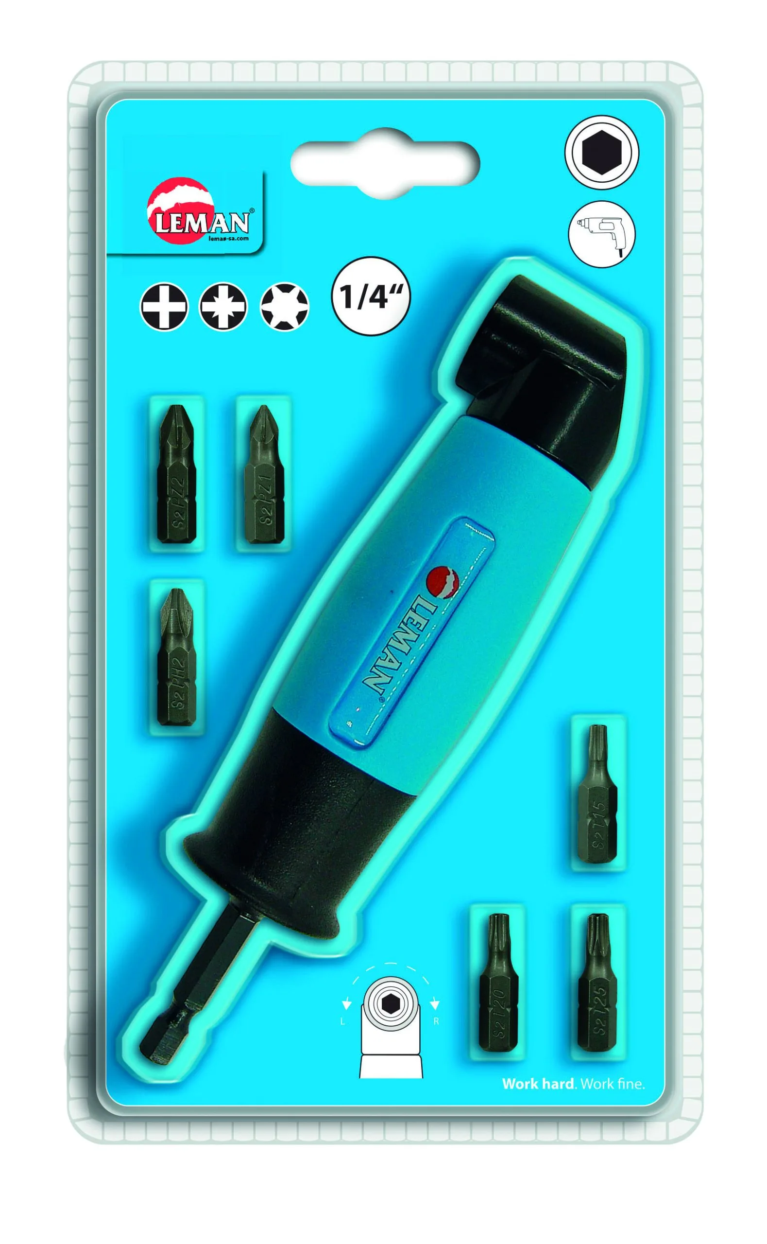 LEMAN - Renvoi D'angle 90° Pour Perceuse Et Visseuse