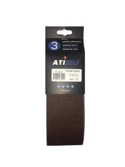 ATI Abrasifs Techniques Industri ATI - Bandes Sans Fin 75 Mm X 457 Mm Pour Le Bois Et Métal En Grain De 40, 80 Et 120