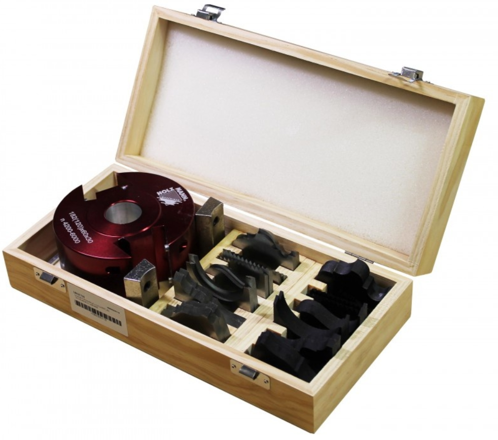 HOLZMANN - UNISET60 - Porte-outil Universel Pour Toupie Alésage 30 - Hauteur 60 + 6 Fers Et Contre-fers – Image 2