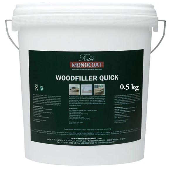 RUBIO MONOCOAT - Woodfiller Quick Mastic écologique, à Durcissement Rapide