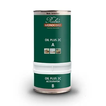 RUBIO MONOCOAT Oil + 2C Set - Intérieur - PURE (Transparent) Huile Bois Monocouche Ecologique & Accélérateur