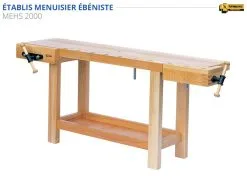 ETABLIS FRANCOIS ÉTABLIS FRANÇOIS - MEHS Etablis Menuisier Ebéniste Avec Presse Avant Horizontale PH28 (Longueur : 1500,2000,2200 Et 2400 Mm)