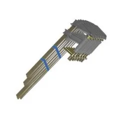 Leman - Lot De 6 Serre-joints à Pompe à Tige Acier Et Crantée (saillie : 40x10, Serrage : 150 M/m, Section : 800, 1000, 1200)