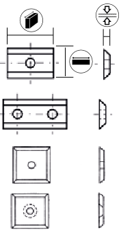 LEMAN Plaquettes Réversibles Au Carbure -35° (Boîte De 10)